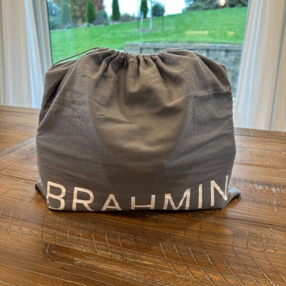 Brahmin Leopard Haircalf & Croc-Embossed Leather Satchel - Picture 8 of 8